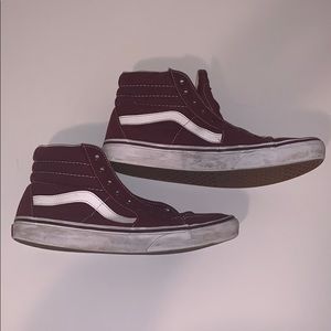 High top vans maroon